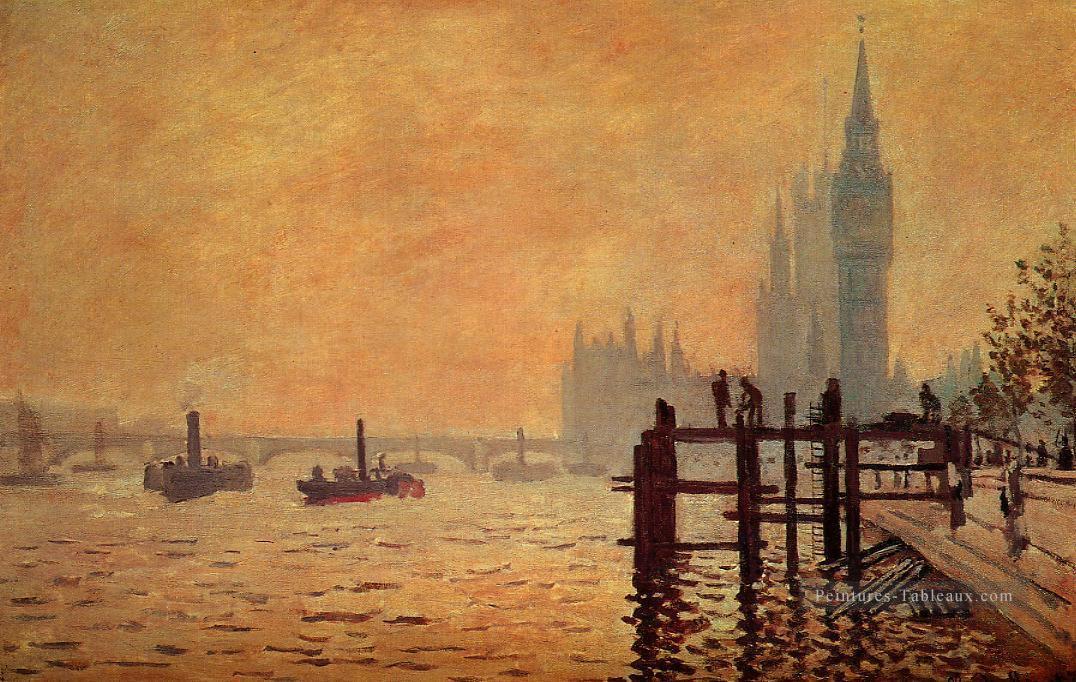 La Tamise sous Westminster Claude Monet Peintures à l'huile